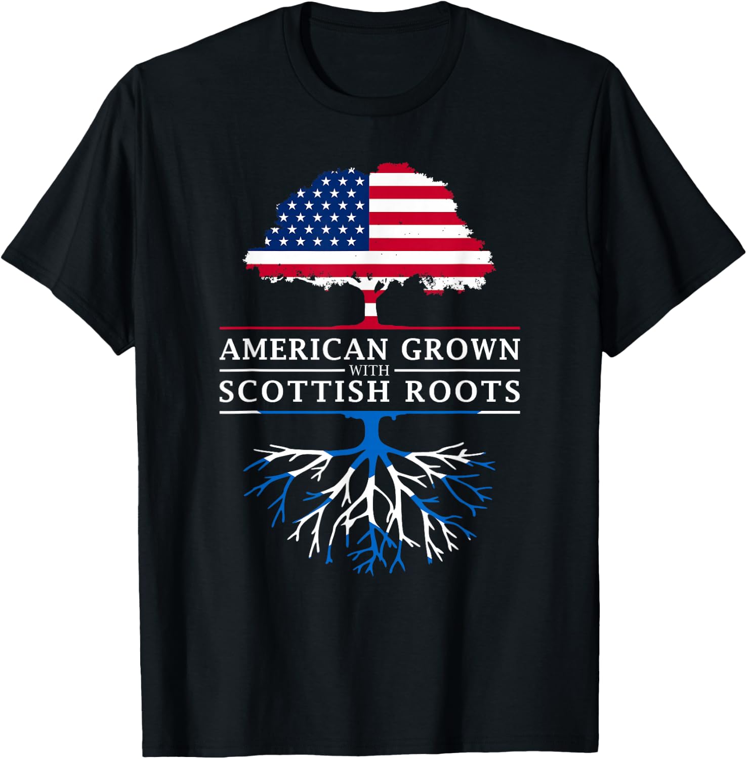 American Grown with Scottish Roots - Scotland T-Shirt - Image 2